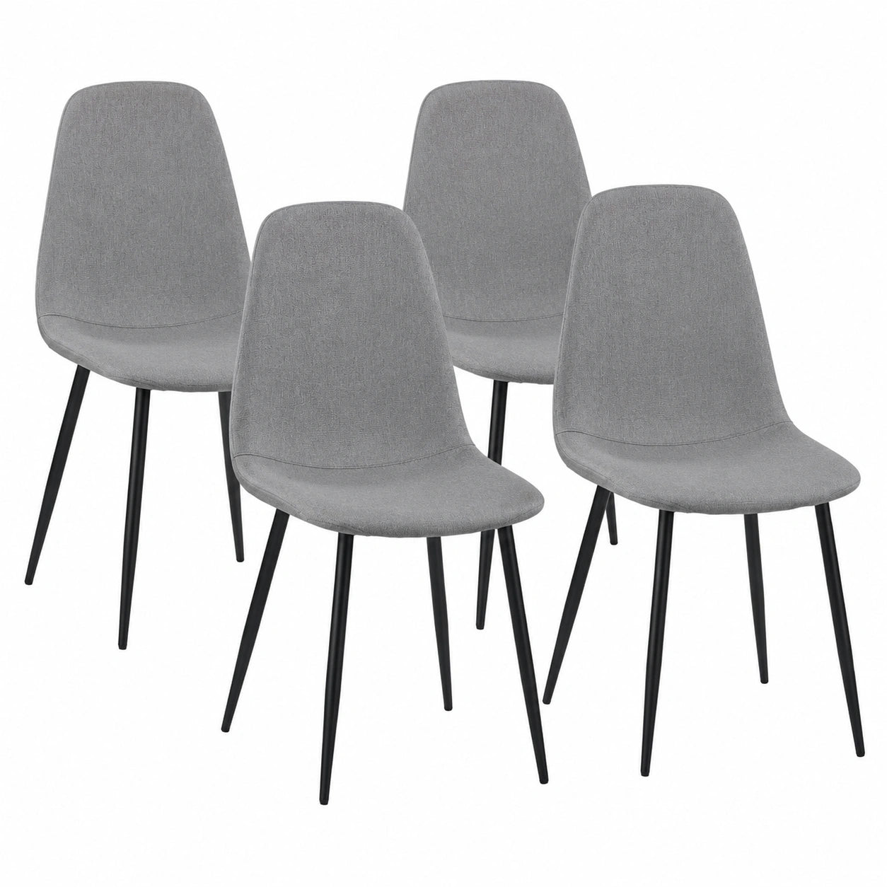 ALBATROS Esszimmerstuhl BARI 4er Set Grau | Moderner Polsterstuhl für stilvolle Küchen | Belastbar bis 110kg