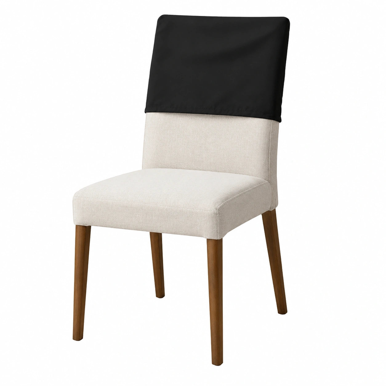 Wasserdichte Esszimmerstuhl-Hussen aus Elastischem Polyester, Abnehmbar, Waschbar, 4er-Set für Bankett, Küche und Hotel - Klein, Schwarz