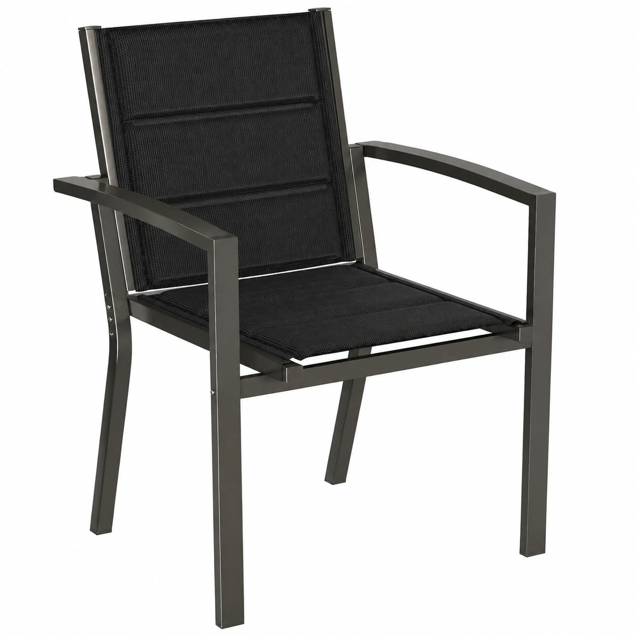 Devoko 2er Set Stapelbare Gartenstühle aus Aluminium, bis 160 kg belastbar, für Balkon, Pool und Terrasse, Braun