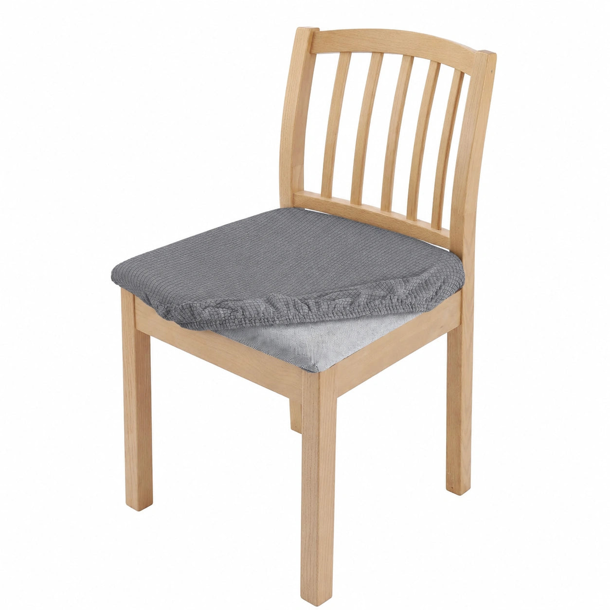Granbest Elastische Stuhlhussen 6er Set, Wasserdichte und Waschbare Sitzbezüge für Esszimmer, Bankett und Hotel, Hellgrau
