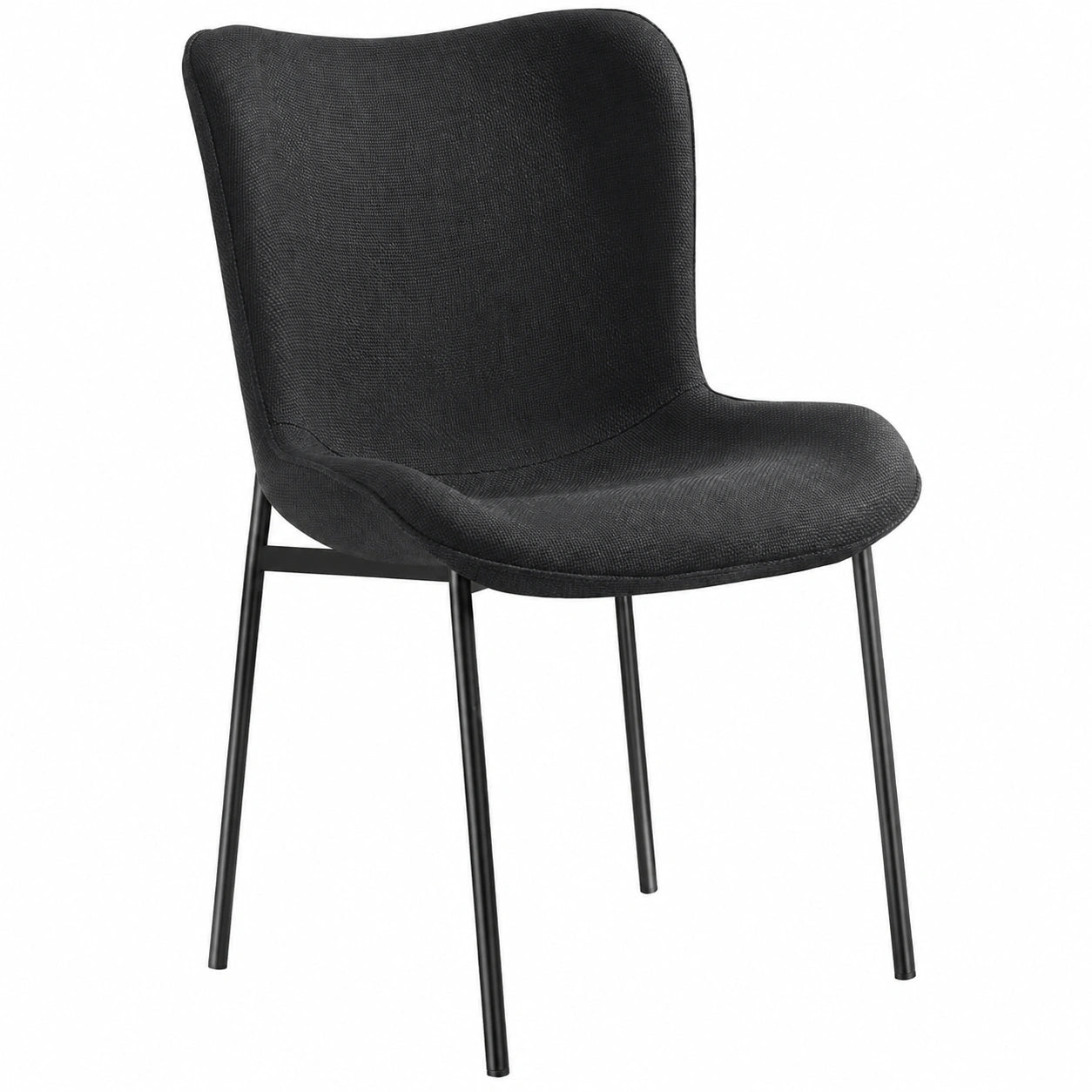 tectake® Esszimmerstuhl Set, 6er Polsterstuhl für Küche und Essbereich, Elegante Sitzmöbel in Schwarz